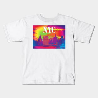 NYC East River View Kids T-Shirt